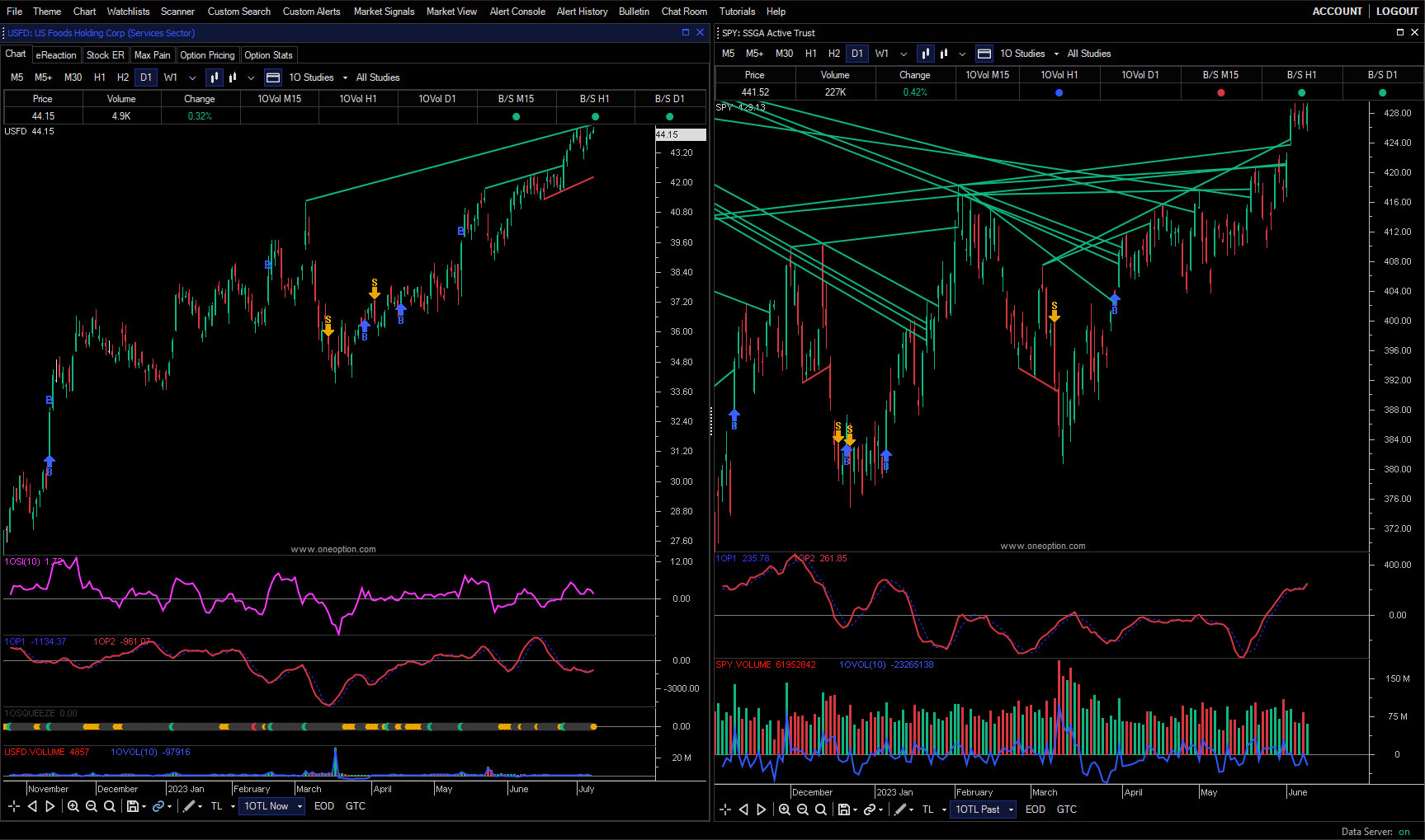 Introducing our game-changing feature: Automated Trendlines. Say goodbye to manual chart drawing and hello to precision trading. With our cutting-edge rules, Option Stalker Pro automatically draws key trendlines on daily stock charts to help you track key levels of support and resistance monitored by institutional investors. Experience the ease and effectiveness of effortlessly tracking these levels to stay in sync with the Smart Money to advance your trading potential.